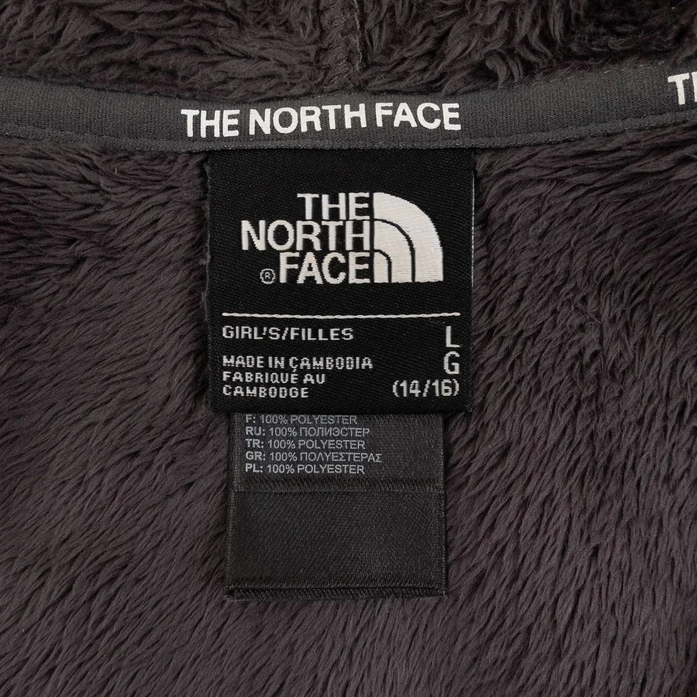 The North Face Fleece Hoodie Jacket Girl's Large Black